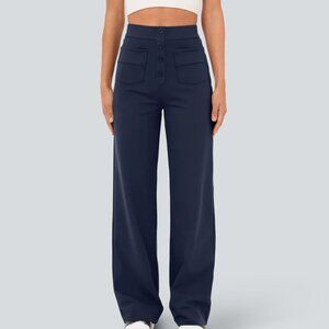 Halara High Waisted Button Front Pants
